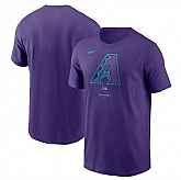 Men's Arizona Diamondbacks Purple 2025 City Connect Logo T-Shirt,baseball caps,new era cap wholesale,wholesale hats